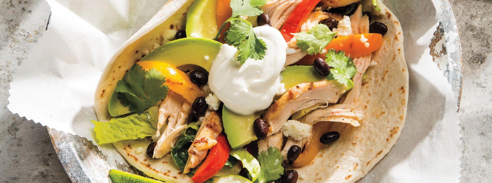 International Inspo 031cc128f9 Spice rubbed pulled chicken soft tacos