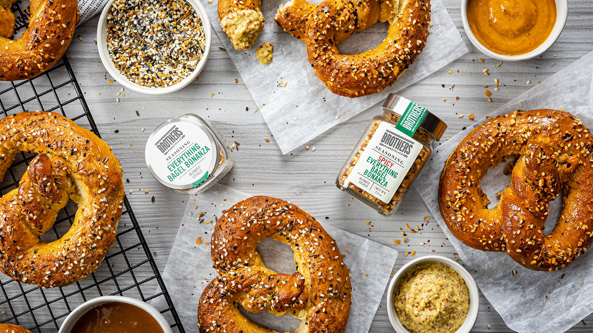 Homemade Everything Soft Pretzels