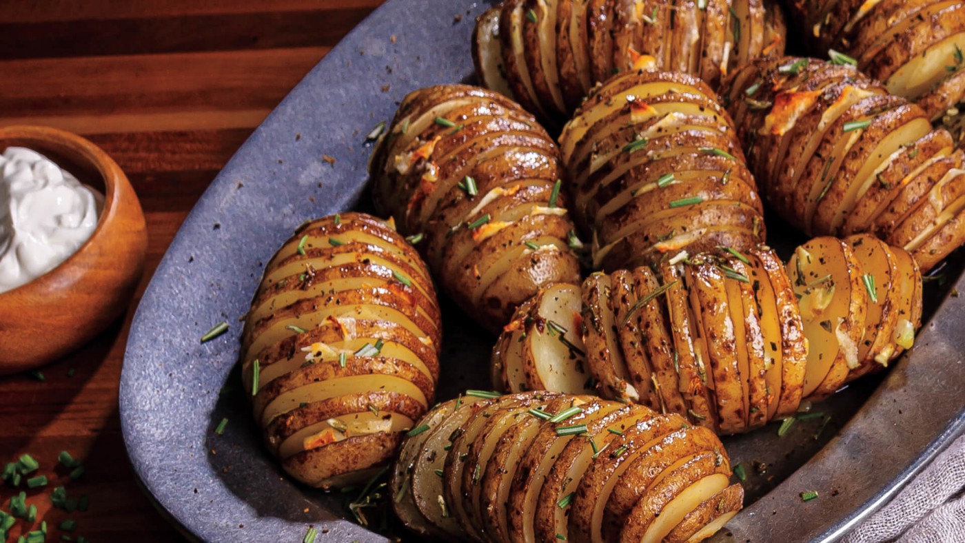 RosemaryGarlic Hasselback Potatoes Roche Bros