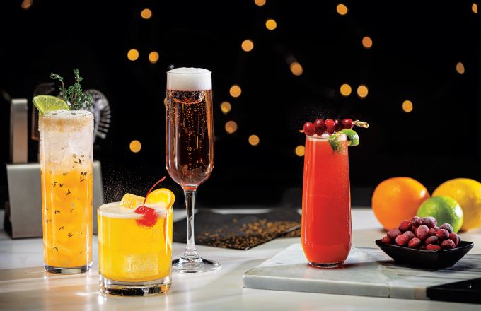 Pomegranate Blackberry Sparkler Ginger Thyme Paloma New Years Champagne Punch Fizzy Orange Whiskey Sour 69
