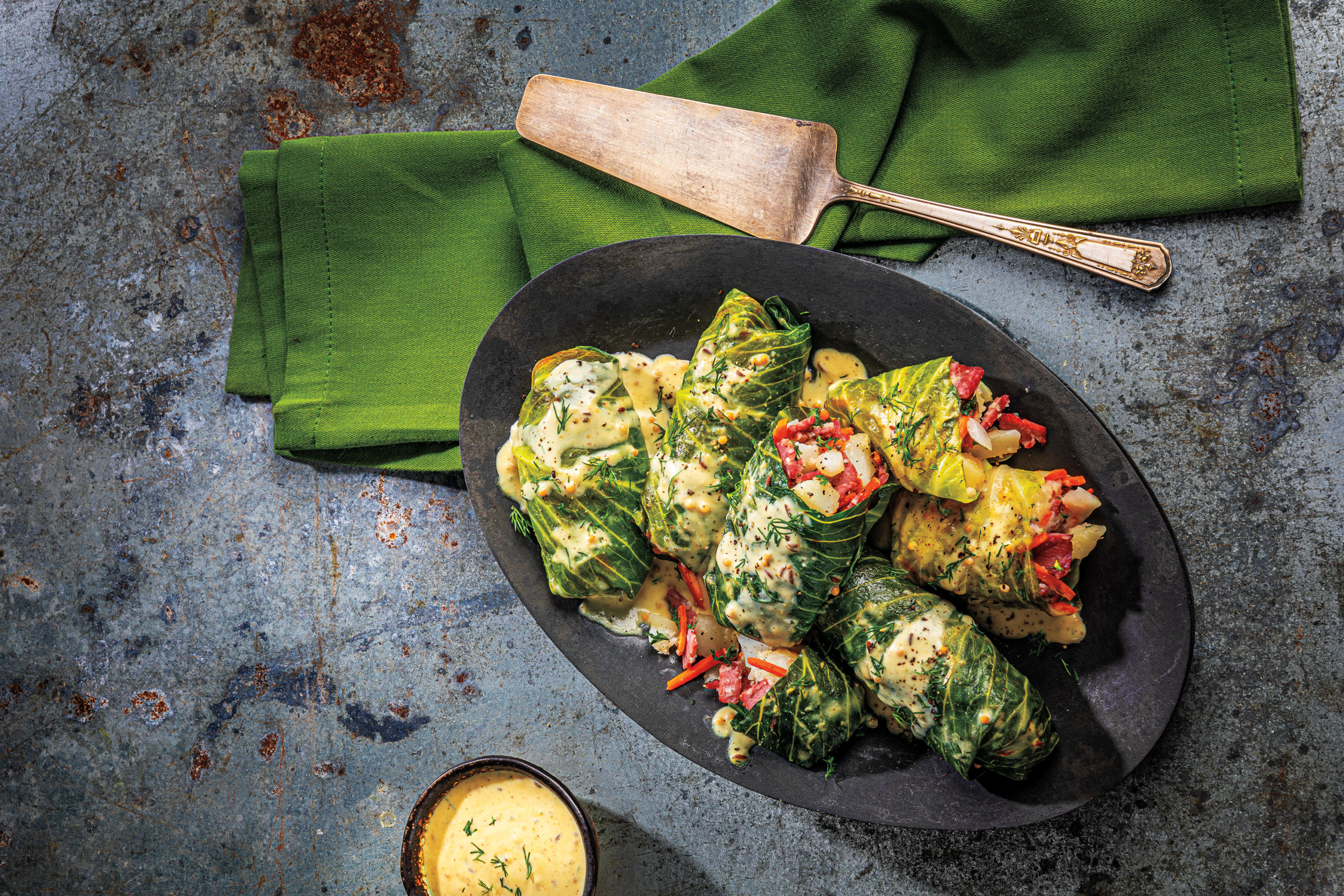 Corned Beef Potato Cabbage Rolls