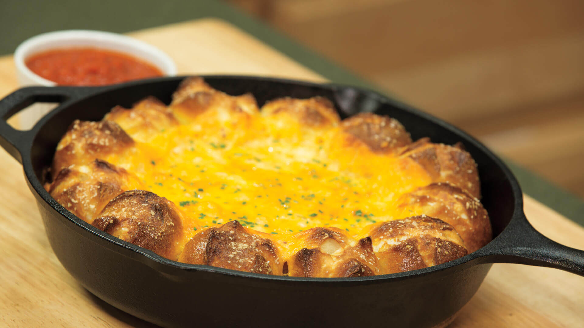 Cheesy Pretzel Bread Skillet