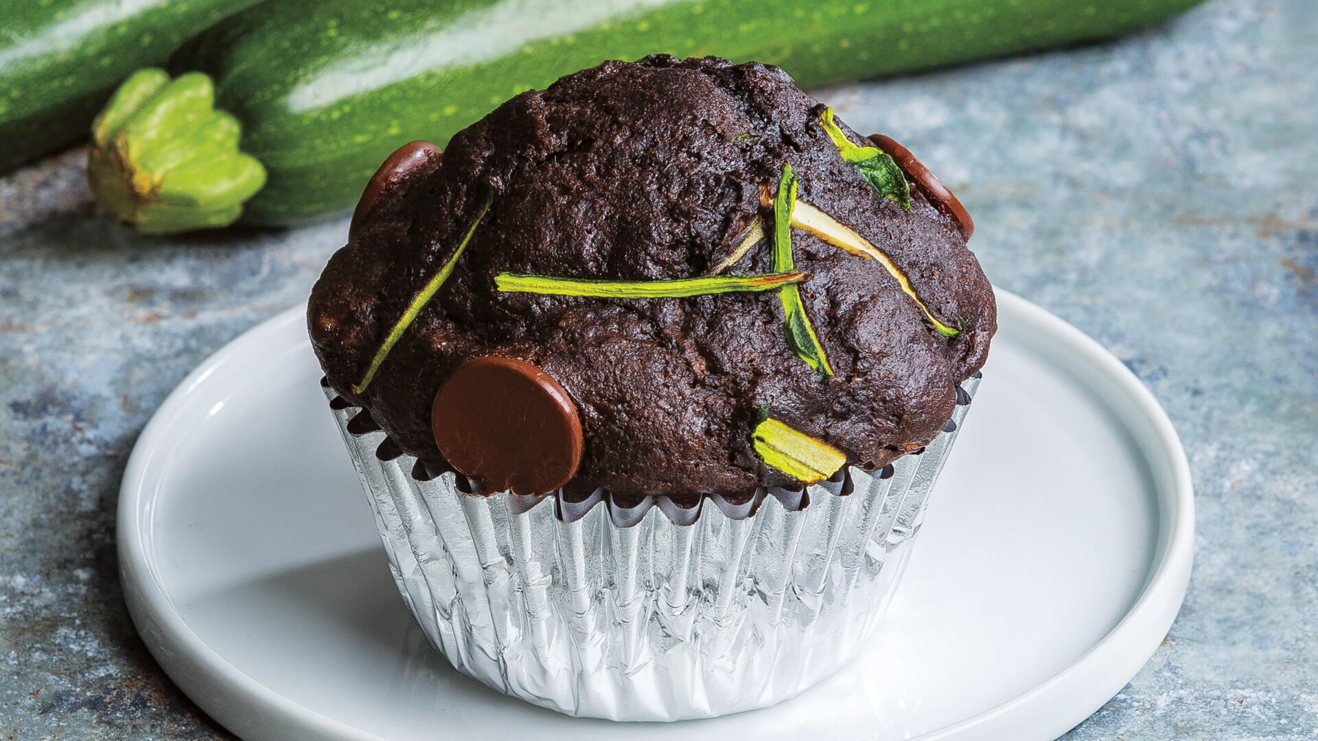 Chocolate-Zucchini Muffins