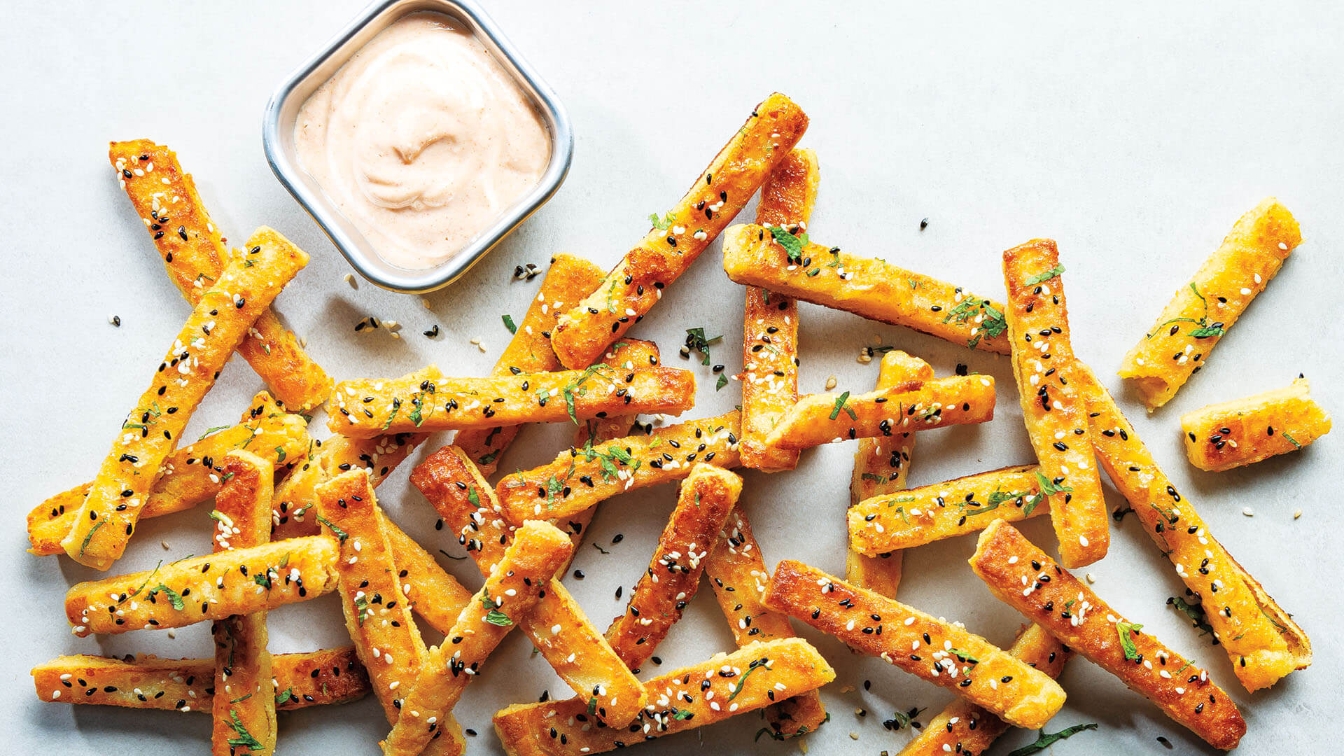 Chickpea Fries with Smoky Tahini-Yogurt Sauce