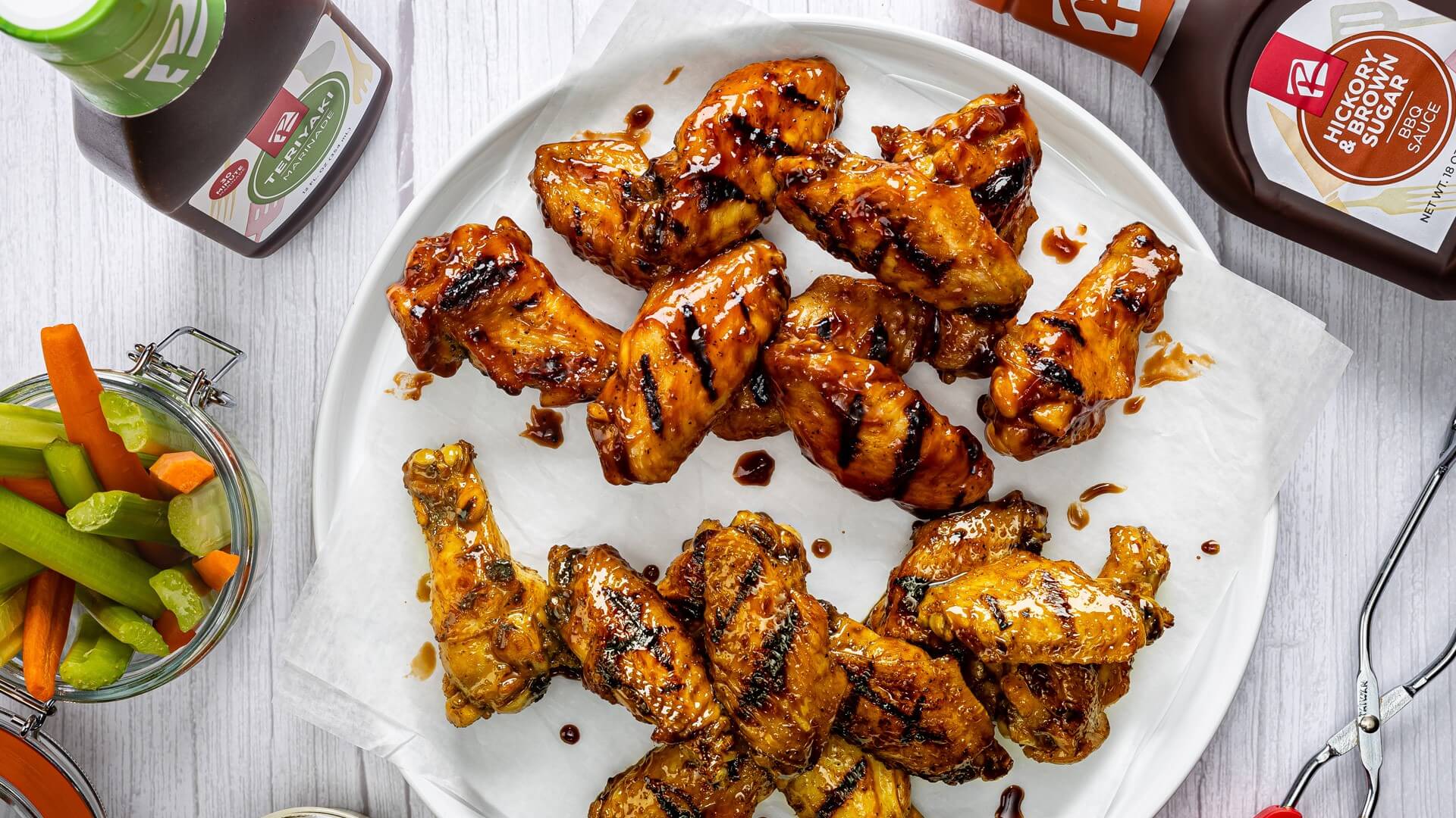Brined & Grilled Wings with 2 Sauces