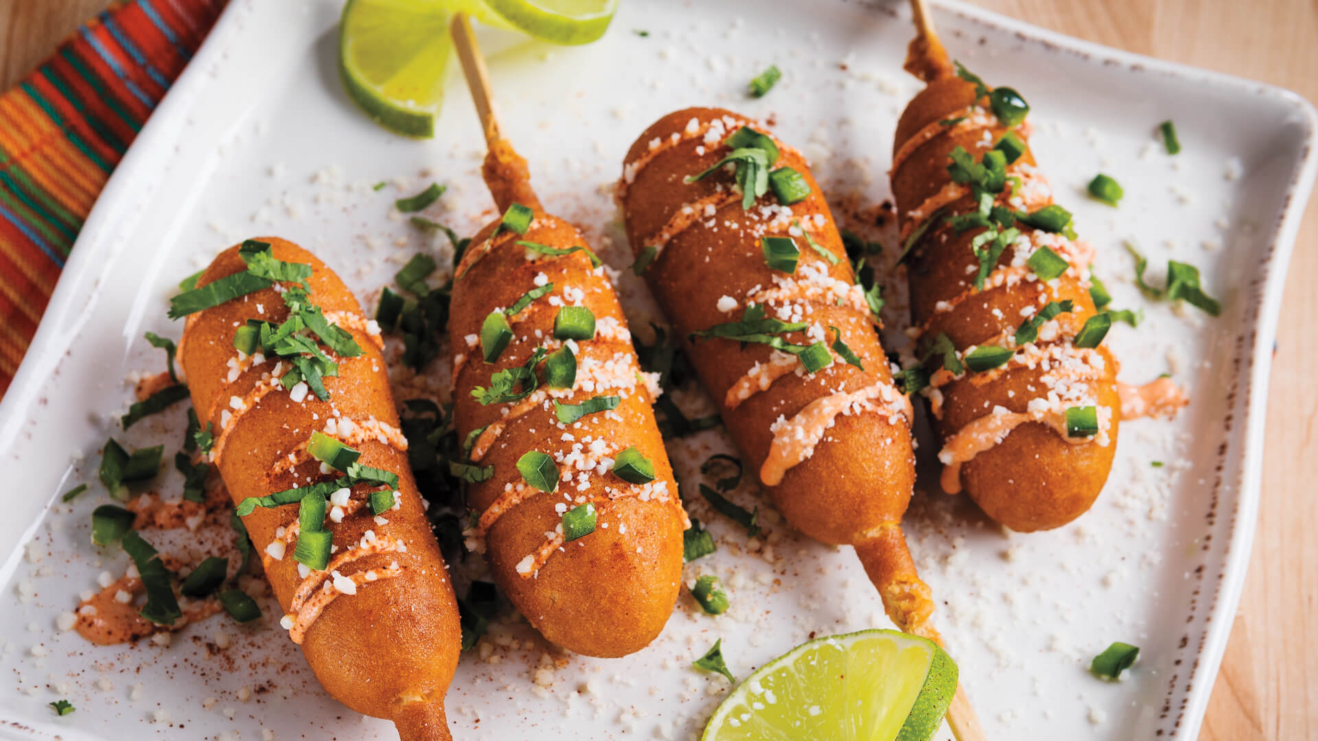 Mini Mexican Street Corn Dogs