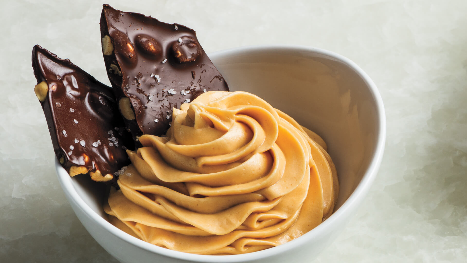 Recipe: Peanut Butter Mousse with Chocolate-Peanut Bark