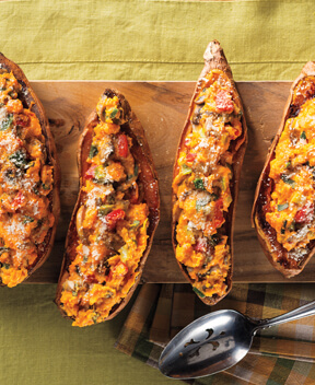 Twice-Baked Sweet Potatoes (savory)